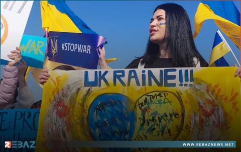 الجالية الأوكرانية في إقليم كوردستان تنظم وقفة احتجاجية أمام مقر الأمم المتحدة