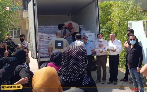 زاخو.. الكوردستاني - سوريا يوزيع معونات على العوائل 