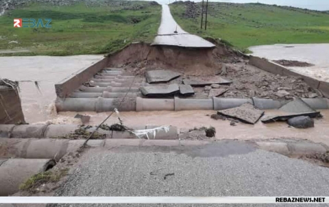 ديريك.. انهيار جسر قرية كيشكة بمنطقة آليان