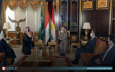 الرئيس بارزاني يستقبل السفير السعودي لدى بغداد والوفد المرافق له