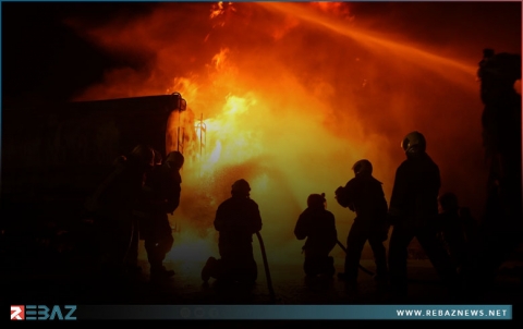 عفرين.. حالة وفاة وخسائر كبيرة بحريق في إحدى محطات تكرير الوقود