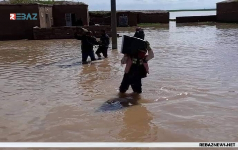 أضرار الفيضانات في ريف قامشلو