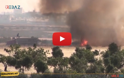 كوباني..  اندلاع حرائق فی الأراضي الزراعية