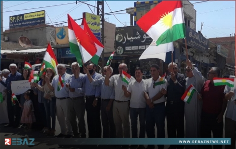  المجلس المحلي لـENKS في كركى لكى يستذكر سنوية تنفيذ مشروع الحزام العربي العنصري بوقفة احتجاجية