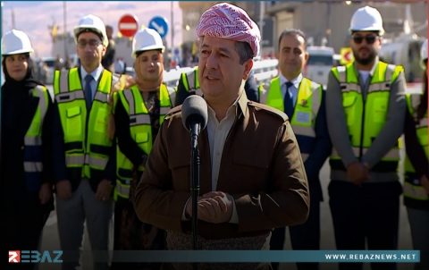 مسرور بارزاني يفتتح مشروع طريق حاجي عمران