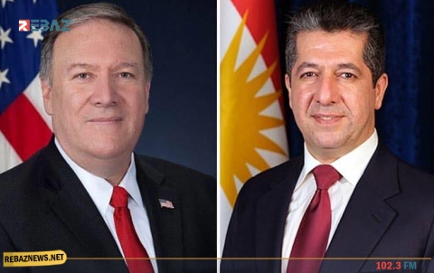 مسرور بارزاني وبومبيو يناقشان التطورات الأخيرة في العراق والمنطقة 