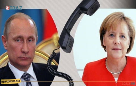 بوتين يبحث مع ميركل الوضع في سوريا