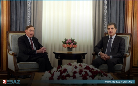 نيجيرفان بارزاني وديفيد بتريوس يتباحثان الأوضاع في سوريا