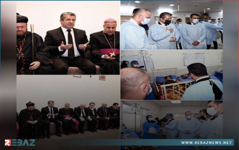مسرور بارزاني يشارك في مجلس عزاء ضحايا حريق الحمدانية ويتفقد الجرحى مسرور بارزاني يشارك في مجلس عزاء ضحايا حريق الحمدانية ويتفقد الجرحى